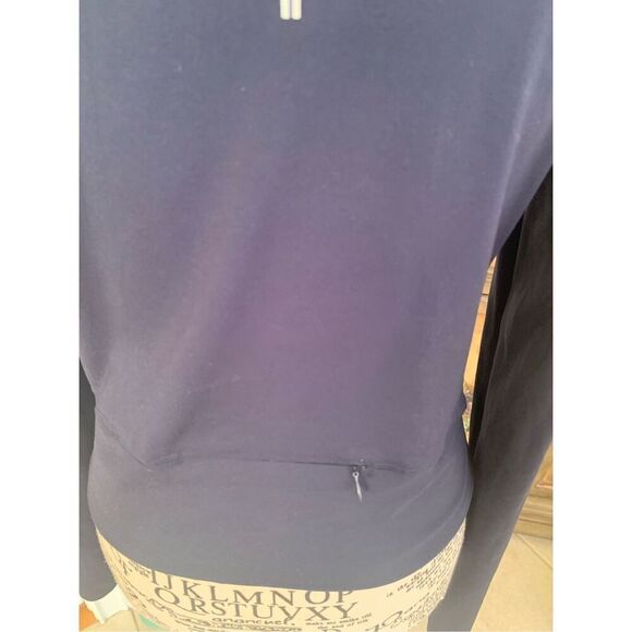 Yogalicious Pullover Navy 1/4 Zip Long Sleeve - Picture 2 of 9